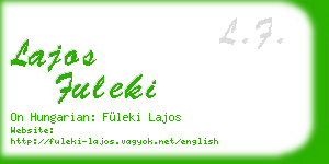 lajos fuleki business card